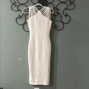 Dress the Population White Strappy Midi Dress